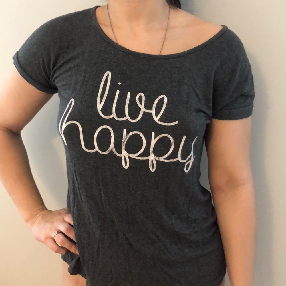 Live Happy Grey T-Shirt